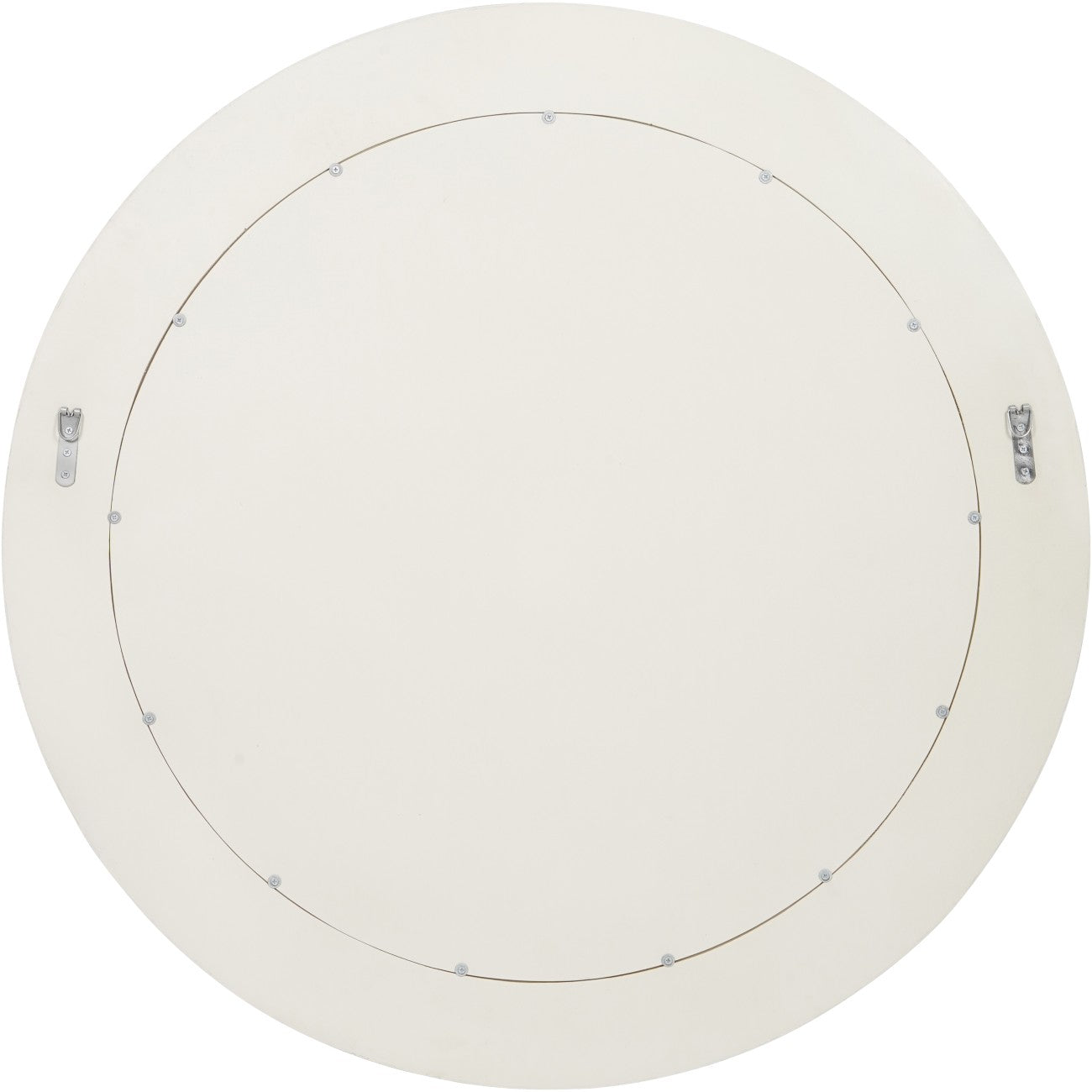 Aspen White Bone Inlay Round Mirror 100cm